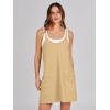 imageANRABESS Women Summer Mini Romper Dress Workout Tennis Active Sports Athletic Outfits Built in Shorts Trendy VacationLight Yellow