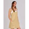 imageANRABESS Women Summer Mini Romper Dress Workout Tennis Active Sports Athletic Outfits Built in Shorts Trendy VacationLight Yellow