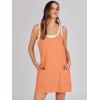 imageANRABESS Women Summer Mini Romper Dress Workout Tennis Active Sports Athletic Outfits Built in Shorts Trendy VacationOrange