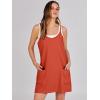 imageANRABESS Women Summer Mini Romper Dress Workout Tennis Active Sports Athletic Outfits Built in Shorts Trendy VacationRed