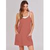 imageANRABESS Women Summer Mini Romper Dress Workout Tennis Active Sports Athletic Outfits Built in Shorts Trendy VacationRust