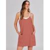 imageANRABESS Women Summer Mini Romper Dress Workout Tennis Active Sports Athletic Outfits Built in Shorts Trendy VacationRust
