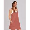 imageANRABESS Women Summer Mini Romper Dress Workout Tennis Active Sports Athletic Outfits Built in Shorts Trendy VacationRust