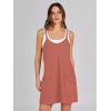 imageANRABESS Women Summer Mini Romper Dress Workout Tennis Active Sports Athletic Outfits Built in Shorts Trendy VacationRust