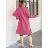 imageANRABESS Womens Cardigan Long Sweater Oversized Open Front Knit Duster Coat 2024 Trendy Lady Fall Coatigan OuterwearHot Pink