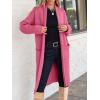 imageANRABESS Womens Cardigan Long Sweater Oversized Open Front Knit Duster Coat 2024 Trendy Lady Fall Coatigan OuterwearHot Pink