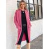 imageANRABESS Womens Cardigan Long Sweater Oversized Open Front Knit Duster Coat 2024 Trendy Lady Fall Coatigan OuterwearHot Pink