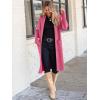 imageANRABESS Womens Cardigan Long Sweater Oversized Open Front Knit Duster Coat 2024 Trendy Lady Fall Coatigan OuterwearHot Pink
