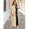 imageANRABESS Womens Cardigan Long Sweater Oversized Open Front Knit Duster Coat 2024 Trendy Lady Fall Coatigan OuterwearKhaki Beige