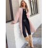 imageANRABESS Womens Cardigan Long Sweater Oversized Open Front Knit Duster Coat 2024 Trendy Lady Fall Coatigan OuterwearLight Pink