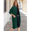imageANRABESS Womens Cardigan Long Sweater Oversized Open Front Knit Duster Coat 2024 Trendy Lady Fall Coatigan OuterwearOpal Green