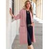 imageANRABESS Womens Cardigan Long Sweater Oversized Open Front Knit Duster Coat 2024 Trendy Lady Fall Coatigan OuterwearPink