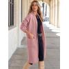 imageANRABESS Womens Cardigan Long Sweater Oversized Open Front Knit Duster Coat 2024 Trendy Lady Fall Coatigan OuterwearPink