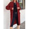 imageANRABESS Womens Cardigan Long Sweater Oversized Open Front Knit Duster Coat 2024 Trendy Lady Fall Coatigan OuterwearRed