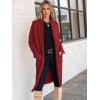 imageANRABESS Womens Cardigan Long Sweater Oversized Open Front Knit Duster Coat 2024 Trendy Lady Fall Coatigan OuterwearRed