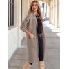 imageANRABESS Womens Cardigan Long Sweater Oversized Open Front Knit Duster Coat 2024 Trendy Lady Fall Coatigan OuterwearRed Khaki