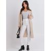 imageANRABESS Women Cardigan Sweater Jackets Open Front Thick Knit Oversized Blazer Coatigan 2025 Fall Winter Long Coats OutwearApricot