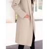 imageANRABESS Women Cardigan Sweater Jackets Open Front Thick Knit Oversized Blazer Coatigan 2025 Fall Winter Long Coats OutwearApricot
