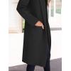 imageANRABESS Women Cardigan Sweater Jackets Open Front Thick Knit Oversized Blazer Coatigan 2025 Fall Winter Long Coats OutwearBlack