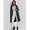 imageANRABESS Women Cardigan Sweater Jackets Open Front Thick Knit Oversized Blazer Coatigan 2025 Fall Winter Long Coats OutwearDeep Green