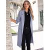 imageANRABESS Women Cardigan Sweater Jackets Open Front Thick Knit Oversized Blazer Coatigan 2025 Fall Winter Long Coats OutwearGray Blue