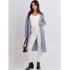imageANRABESS Women Cardigan Sweater Jackets Open Front Thick Knit Oversized Blazer Coatigan 2025 Fall Winter Long Coats OutwearGray Blue