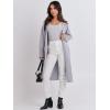 imageANRABESS Women Cardigan Sweater Jackets Open Front Thick Knit Oversized Blazer Coatigan 2025 Fall Winter Long Coats OutwearGrey Purple