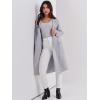 imageANRABESS Women Cardigan Sweater Jackets Open Front Thick Knit Oversized Blazer Coatigan 2025 Fall Winter Long Coats OutwearGrey Purple