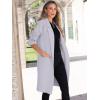 imageANRABESS Women Cardigan Sweater Jackets Open Front Thick Knit Oversized Blazer Coatigan 2025 Fall Winter Long Coats OutwearGrey Purple