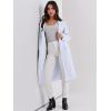 imageANRABESS Women Cardigan Sweater Jackets Open Front Thick Knit Oversized Blazer Coatigan 2025 Fall Winter Long Coats OutwearLight Blue