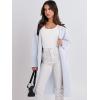 imageANRABESS Women Cardigan Sweater Jackets Open Front Thick Knit Oversized Blazer Coatigan 2025 Fall Winter Long Coats OutwearLight Blue