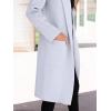 imageANRABESS Women Cardigan Sweater Jackets Open Front Thick Knit Oversized Blazer Coatigan 2025 Fall Winter Long Coats OutwearLight Blue
