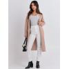 imageANRABESS Women Cardigan Sweater Jackets Open Front Thick Knit Oversized Blazer Coatigan 2025 Fall Winter Long Coats OutwearLight Camel