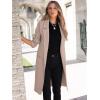 imageANRABESS Women Cardigan Sweater Jackets Open Front Thick Knit Oversized Blazer Coatigan 2025 Fall Winter Long Coats OutwearLight Khaki
