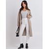 imageANRABESS Women Cardigan Sweater Jackets Open Front Thick Knit Oversized Blazer Coatigan 2025 Fall Winter Long Coats OutwearLight Khaki