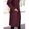 imageANRABESS Women Cardigan Sweater Jackets Open Front Thick Knit Oversized Blazer Coatigan 2025 Fall Winter Long Coats OutwearMaroon