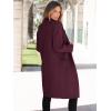 imageANRABESS Women Cardigan Sweater Jackets Open Front Thick Knit Oversized Blazer Coatigan 2025 Fall Winter Long Coats OutwearMaroon