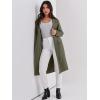 imageANRABESS Women Cardigan Sweater Jackets Open Front Thick Knit Oversized Blazer Coatigan 2025 Fall Winter Long Coats OutwearOlive