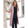 imageANRABESS Women Cardigan Sweater Jackets Open Front Thick Knit Oversized Blazer Coatigan 2025 Fall Winter Long Coats OutwearPink