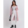 imageANRABESS Women Cardigan Sweater Jackets Open Front Thick Knit Oversized Blazer Coatigan 2025 Fall Winter Long Coats OutwearPink