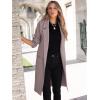 imageANRABESS Women Cardigan Sweater Jackets Open Front Thick Knit Oversized Blazer Coatigan 2025 Fall Winter Long Coats OutwearRed Apricot