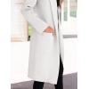 imageANRABESS Women Cardigan Sweater Jackets Open Front Thick Knit Oversized Blazer Coatigan 2025 Fall Winter Long Coats OutwearWhite