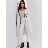 imageANRABESS Women Cardigan Sweater Jackets Open Front Thick Knit Oversized Blazer Coatigan 2025 Fall Winter Long Coats OutwearWhite