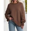 imageANRABESS Women Crewneck Batwing Long Sleeve 2024 Fall Oversized Side Slit Ribbed Knit Pullover Sweaters Top Cozy OutfitsCoffee