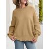 imageANRABESS Women Crewneck Batwing Long Sleeve 2024 Fall Oversized Side Slit Ribbed Knit Pullover Sweaters Top Cozy OutfitsDeep Apricot