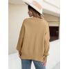 imageANRABESS Women Crewneck Batwing Long Sleeve 2024 Fall Oversized Side Slit Ribbed Knit Pullover Sweaters Top Cozy OutfitsDeep Apricot