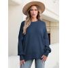 imageANRABESS Women Crewneck Batwing Long Sleeve 2024 Fall Oversized Side Slit Ribbed Knit Pullover Sweaters Top Cozy OutfitsDeep Blue