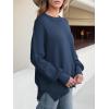 imageANRABESS Women Crewneck Batwing Long Sleeve 2024 Fall Oversized Side Slit Ribbed Knit Pullover Sweaters Top Cozy OutfitsDeep Blue