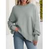 imageANRABESS Women Crewneck Batwing Long Sleeve 2024 Fall Oversized Side Slit Ribbed Knit Pullover Sweaters Top Cozy OutfitsGray