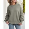 imageANRABESS Women Crewneck Batwing Long Sleeve 2024 Fall Oversized Side Slit Ribbed Knit Pullover Sweaters Top Cozy OutfitsGray Coffee